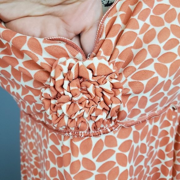 Max Studio orange print dress, medium - Picture 4 of 11